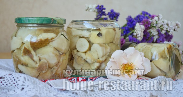 приготовление маринованных белых грибов на зиму простой рецепт