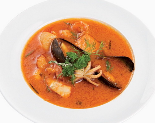 Томатный суп с морепродуктами - Домашний Ресторан