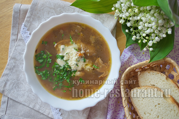 Суп из сушеных белых грибов фото, фото рецепт Супа из сушеных белых грибов