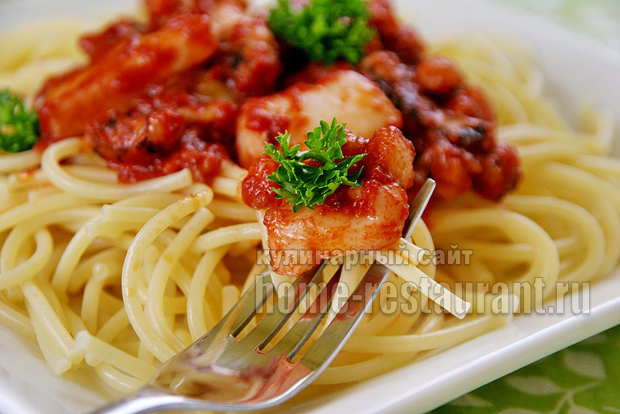 спагетти с морепродуктами фото 15