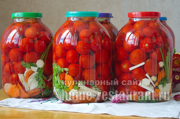соленые помидоры на зиму в банках фото_5