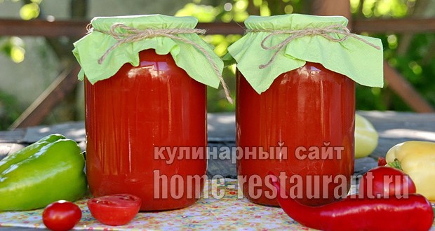 Домашний томатный сок на зиму с болгарским перцем