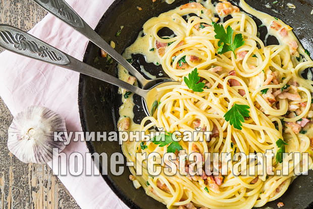 Спагетти карбонара классический рецепт со сливками _4