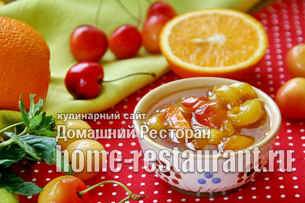 Варенье из белой черешни с апельсином и имбирем фото_6