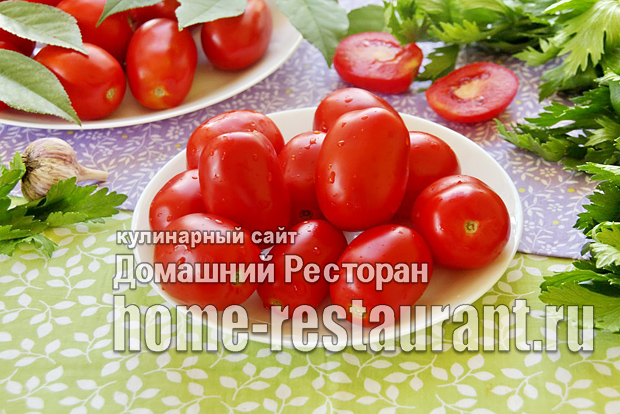 Marinovanny e pomidory s sel dereem na zimu foto 8