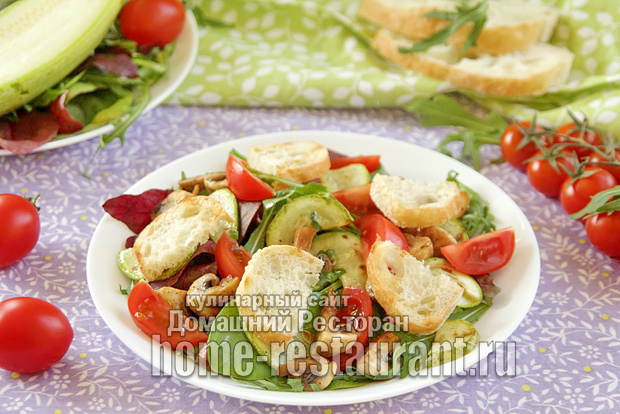 Салат с грибами и кабачком рецепт с фото
