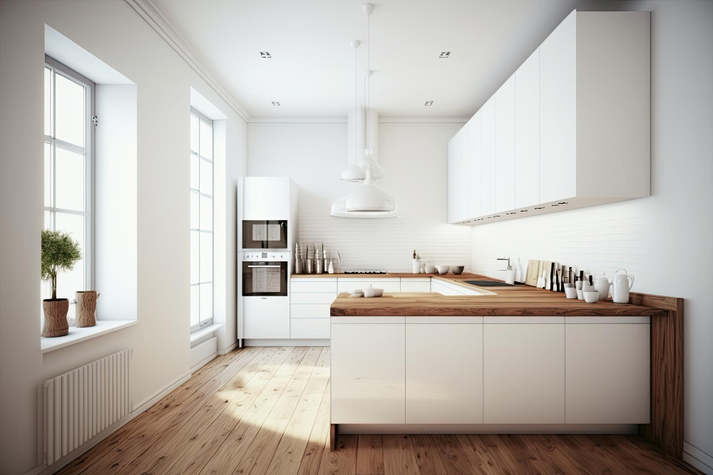 traditional radiator kitchen, wall heater kitchen interior, modern kitchen radiator, classic white radiator home, room heating equipment.